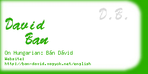 david ban business card