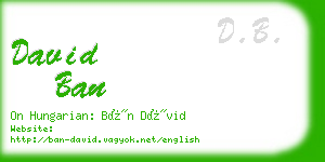 david ban business card